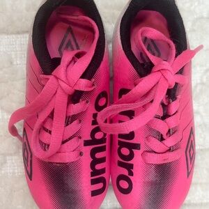 TODDLER GIRLS SOCCER PINK CLEATS UMBRO SIZE 9K